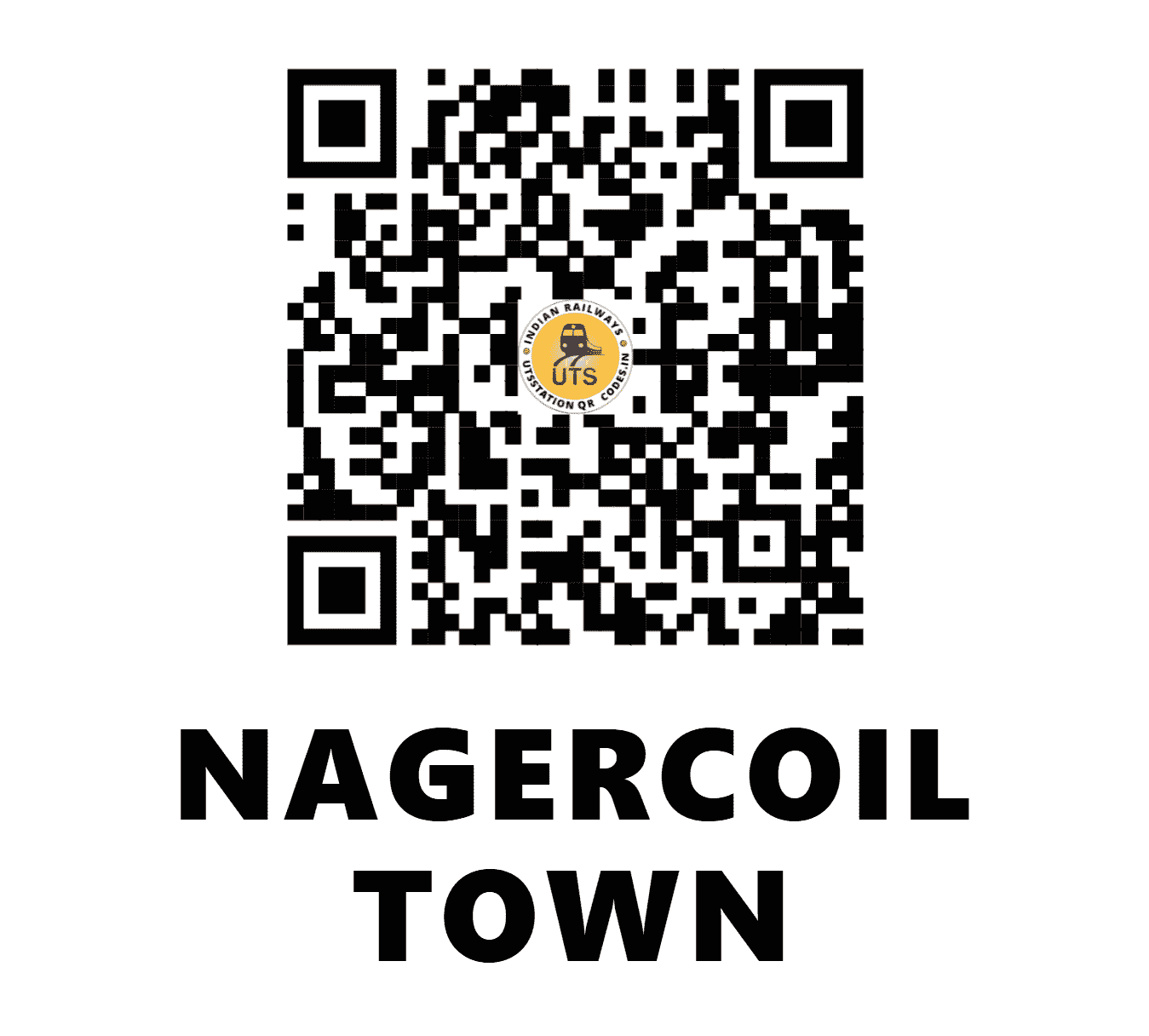 UTS QR Code for NAGERCOIL TOWN - NJT - SR (TAMIL NADU)